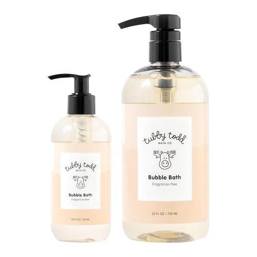 TUBBY TODD Bubble Bath for Kids, Toddlers & Babies - Hypoallergenic, Non-Irritating Sensitive Skin Bubble Bath - 2 Pack, 25 fl oz & 8 fl oz - Fragrance Free | Amazon (US)