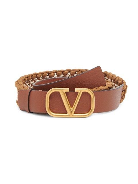 VLogo Leather Belt | Saks Fifth Avenue