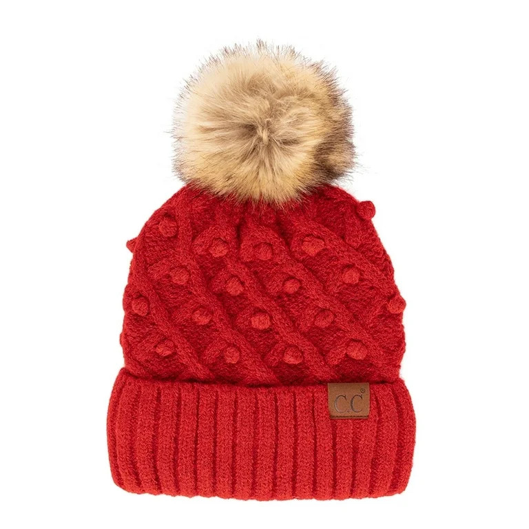 CC Crafted Pom Detail Beanie | Adult and Kid Sizes | Walmart (US)