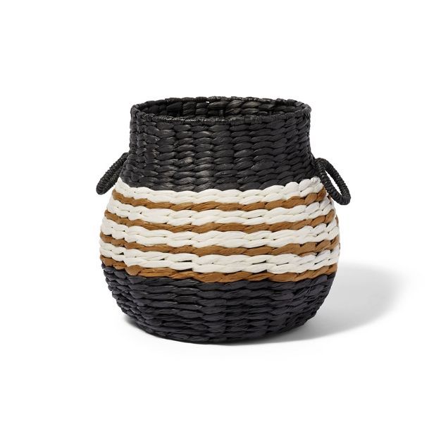 Small Striped Basket Black/Natural - Tabitha Brown for Target | Target
