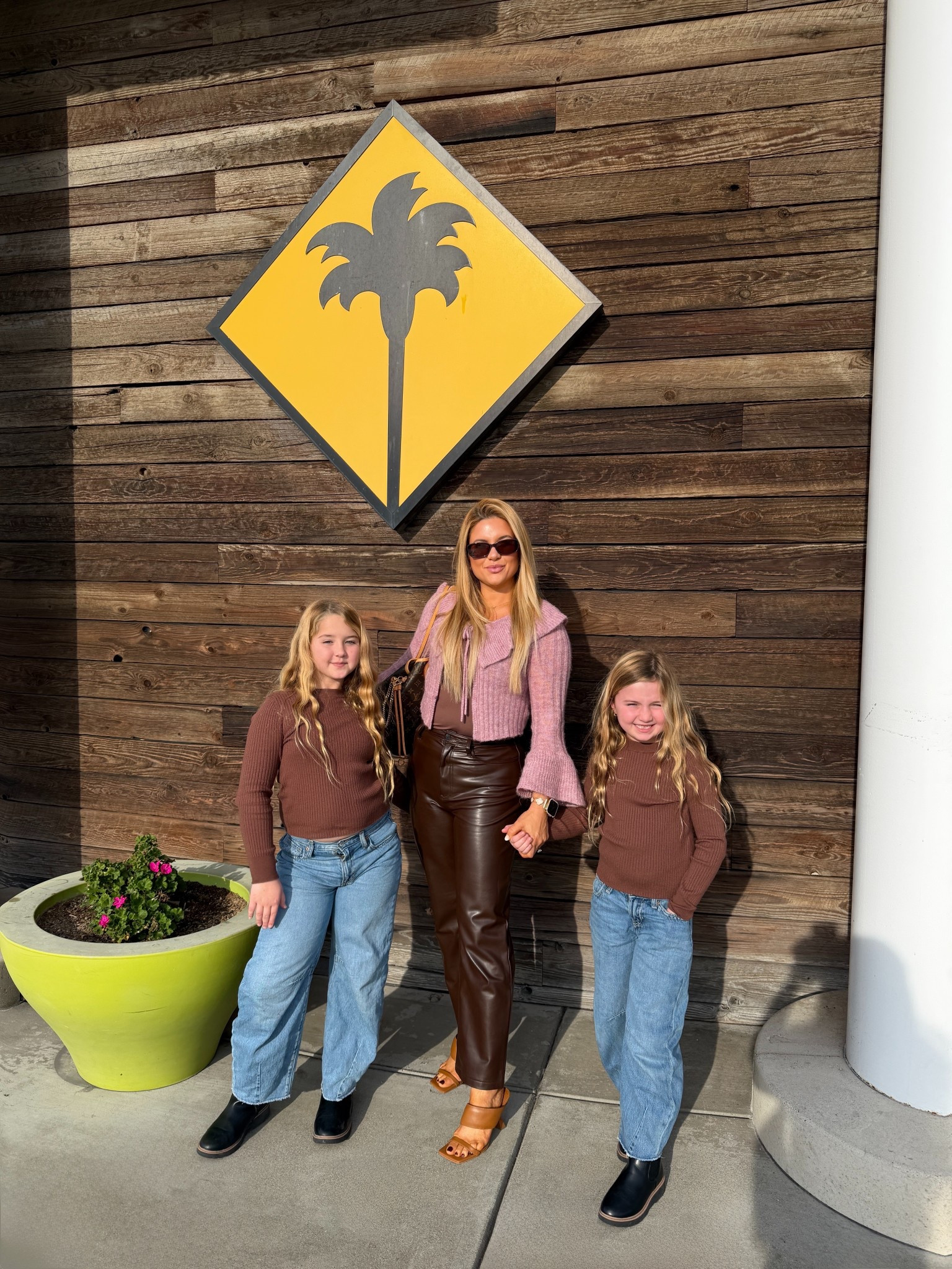 Mom + mini moments 🤎
Loved this casual-chic day look with my girls. I’m wearing my favorite pink knit cardigan paired with faux leather pants (so flattering and comfy), and neutral heels that go with everything. The girls are in the cutest everyday basics—brown ribbed tops and classic straight-leg jeans that are perfect for school or weekends. Linking my outfit and similar pieces for the girls so you can recreate this easy, fall-winter ready look ✨🍂

#LTKdayinmylife #LTKOver40 #LTKPetite