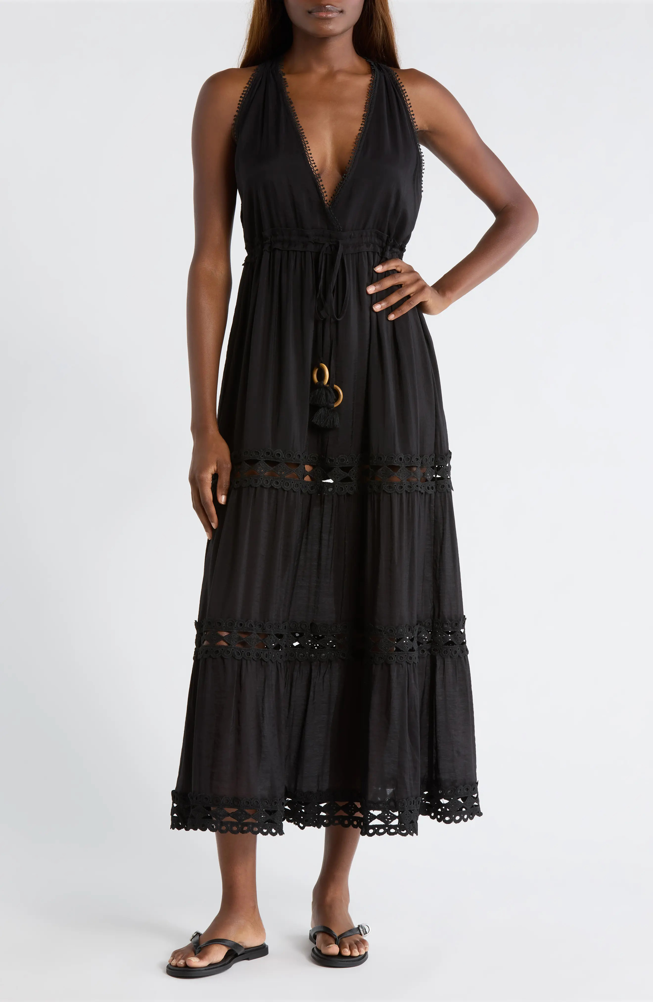Cutout Trim Sleeveless Cover-Up Maxi Dress (Women) | Nordstrom | Nordstrom