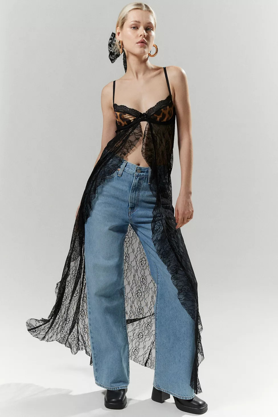 Jaded London Leopard Print Longline Bra Top | Urban Outfitters (US and RoW)