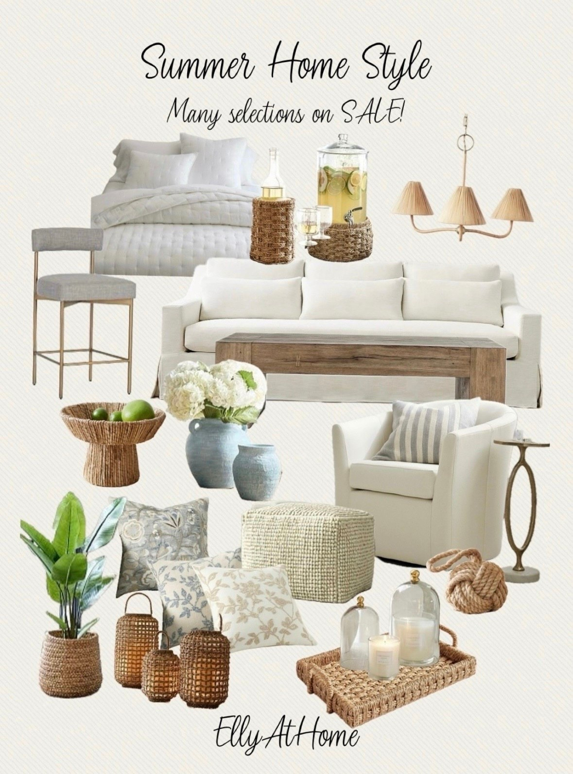 Summer home styling, many selections on sale/clearance! Shop Pottery Barn sofas, home decor accessories, vases, pillows, entertaining, coastal, swivel chairs, accent table, coffee table. 

#LTKSaleAlert #LTKHome #LTKFindsUnder50