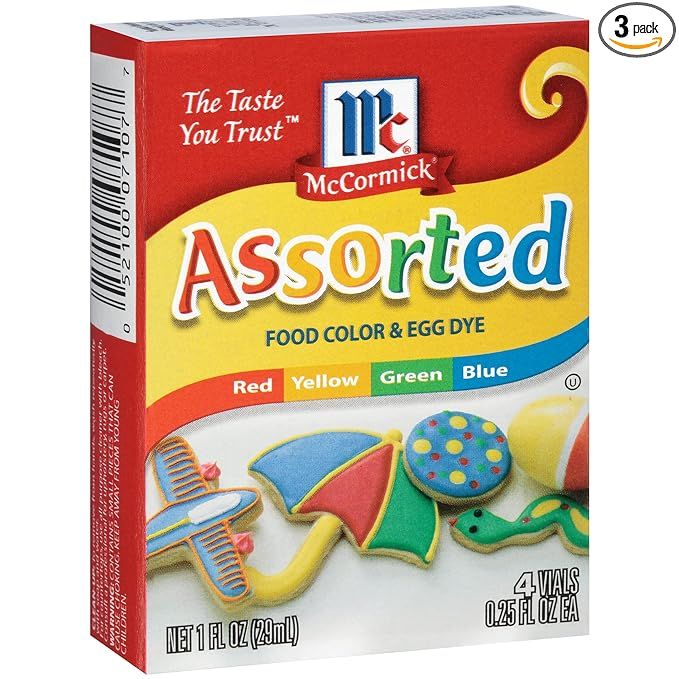 McCormick Assorted Food Color & Egg Dye, 1 fl oz | Amazon (US)