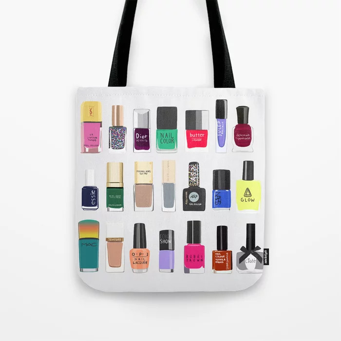 My nail polish collection art print Tote Bag | Society6