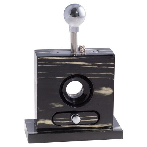 Contrast-Grain Cigar Cutter - Black - Brown | One Kings Lane