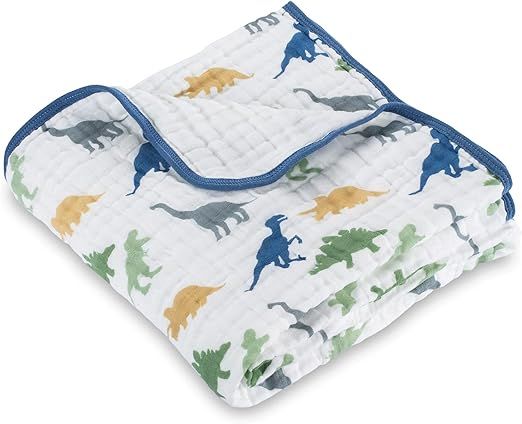 LollyBanks Dinosaur Muslin Quilts |100% Cotton Nursery & Crib Blankets for Kids Boy and Girl | Su... | Amazon (US)