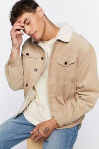Corduroy Faux Shearling Trucker Jacket | Forever 21 | Forever 21 (US)