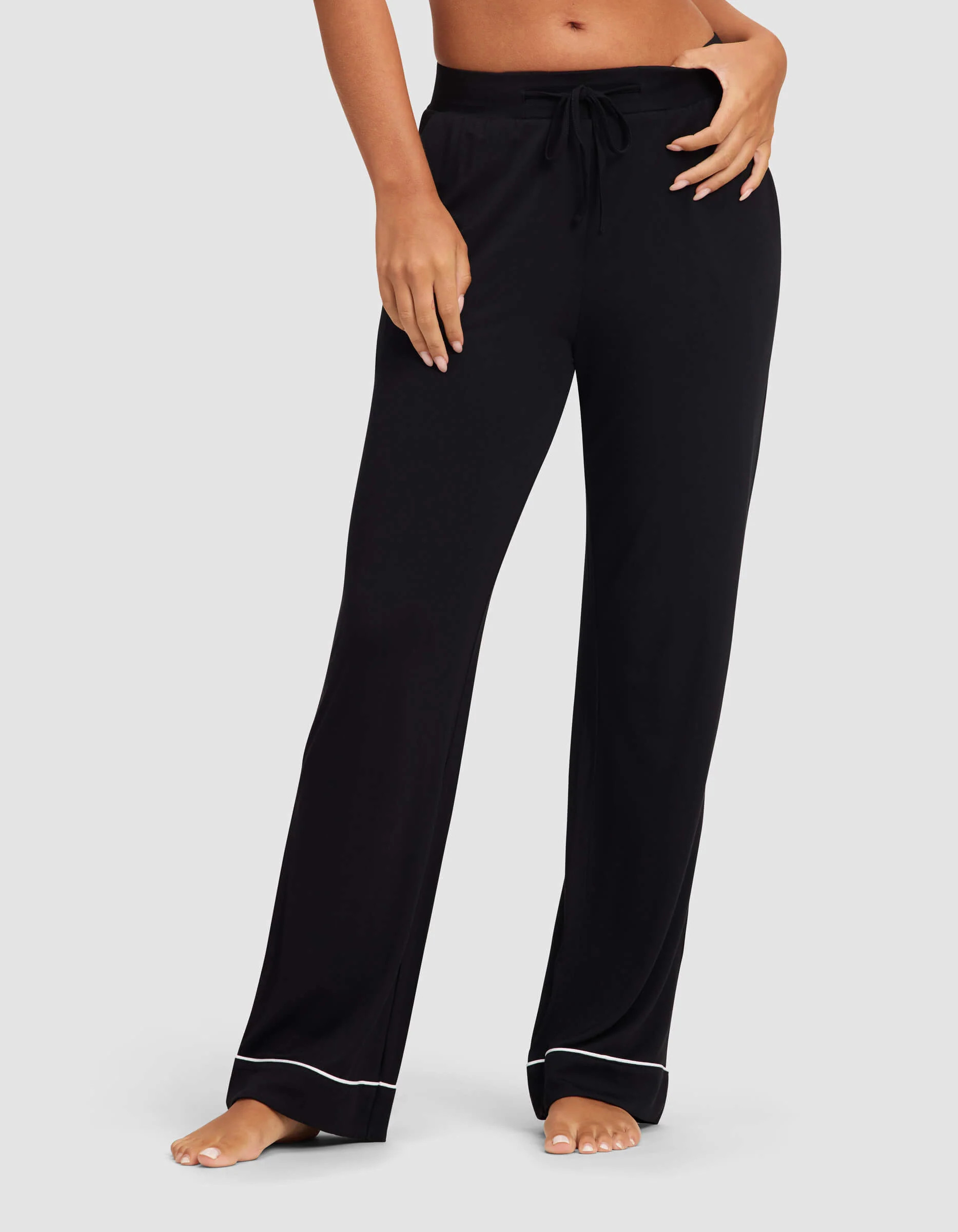 Women's Bamboo Viscose Stretch-Knit Pajama Pants in Black (Size: Small) - Cozy Earth | Cozy Earth