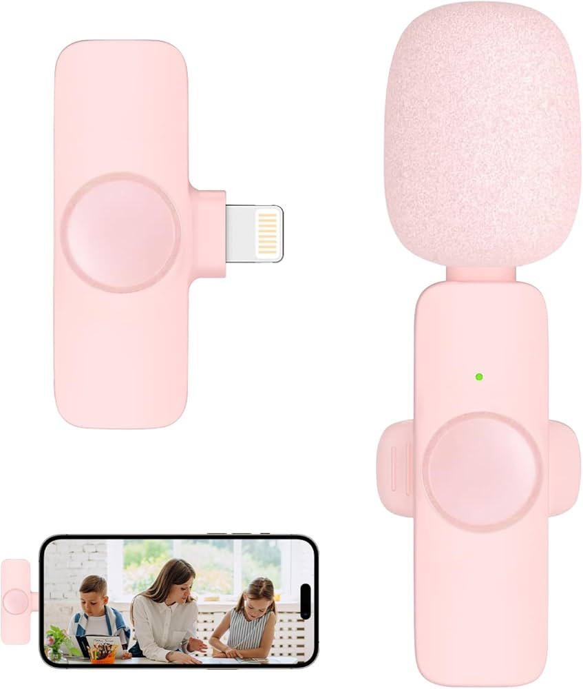 Professional Wireless Lavalier Microphone for iPhone iPad, Cordless Omnidirectional Clip Mic, Plu... | Amazon (US)