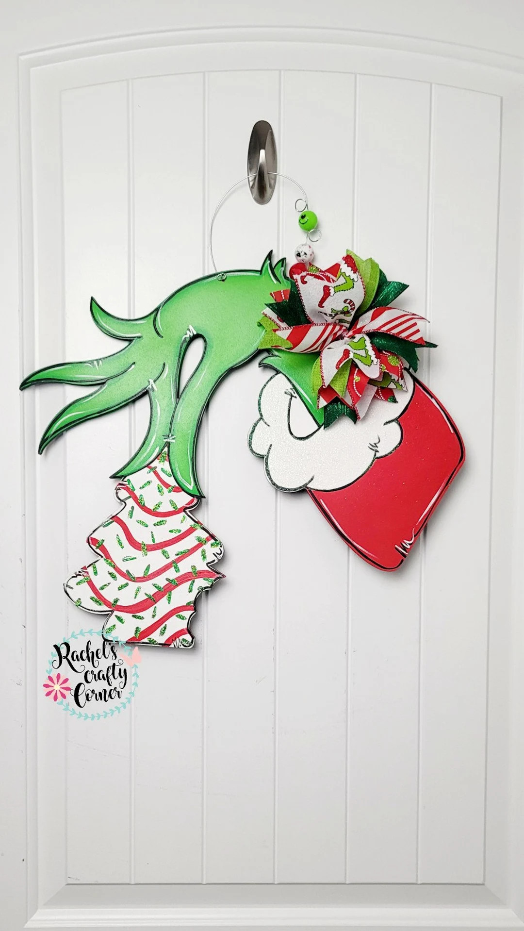 Mean Green Monster Hand Holding Christmas Cake Door Hanger – Festive Holiday Decor - Etsy | Etsy (US)