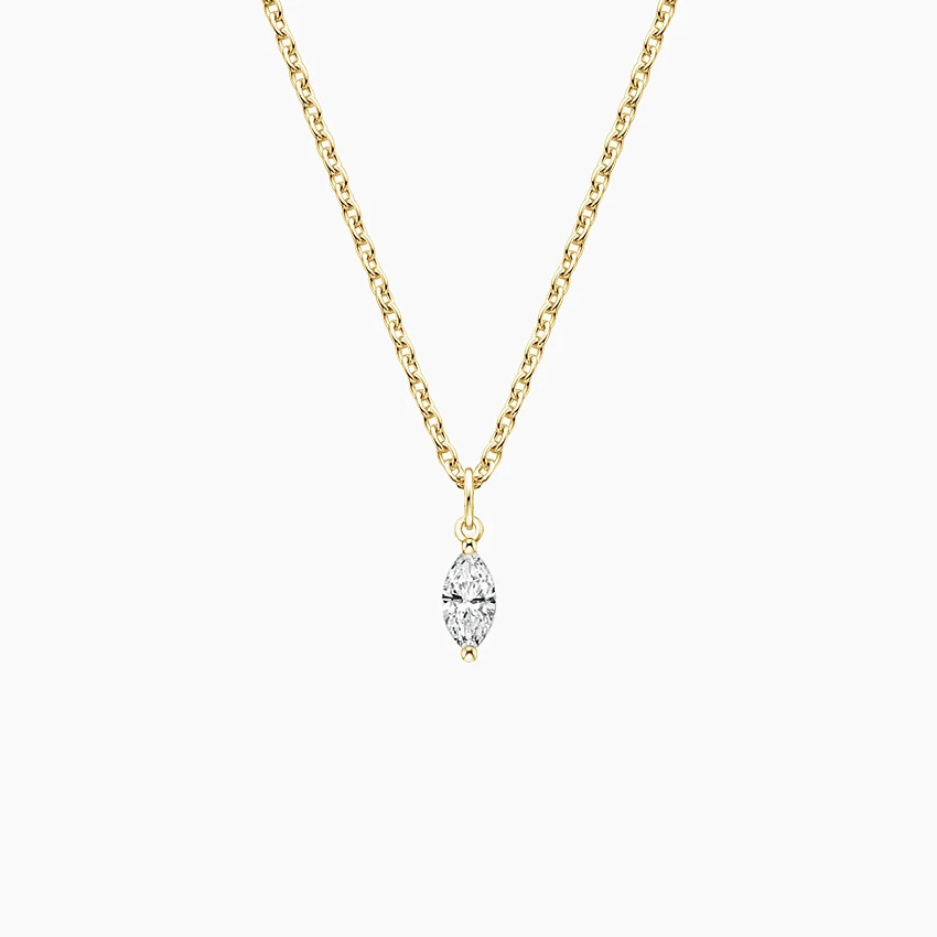 Isla Diamond Pendant (1/6 ct. tw.) in 14K Yellow Gold | Brilliant Earth
