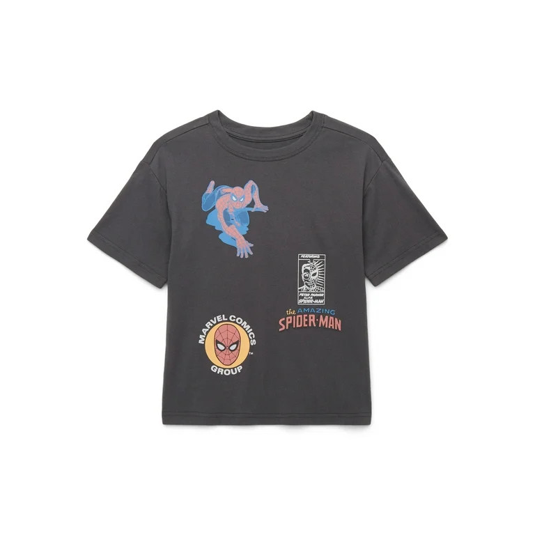 Spider-Man Boys' Front Back Graphic Tee with Short Sleeves, Sizes 4-20 | Walmart (US)