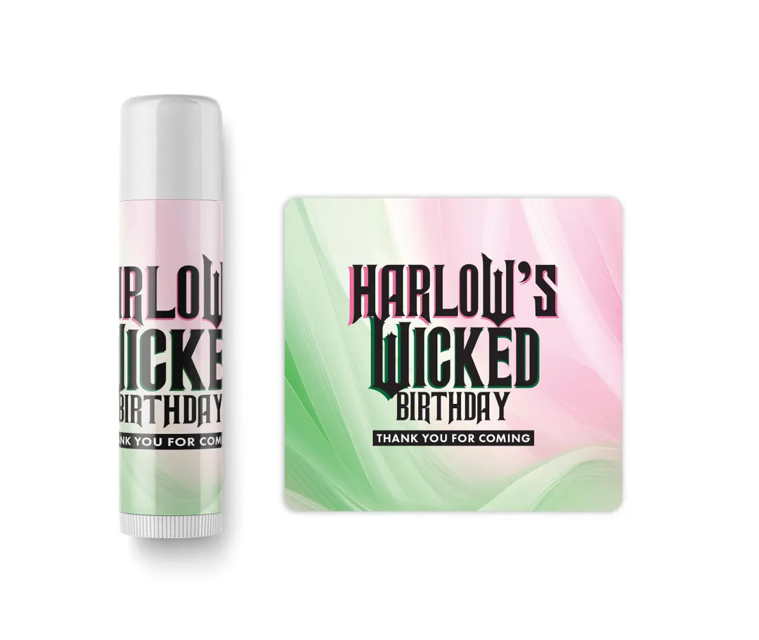 Wicked Witch Birthday Favors SET OF 10 Girls Birthday Lip Balm Pink & Green Birthday - Etsy | Etsy (US)