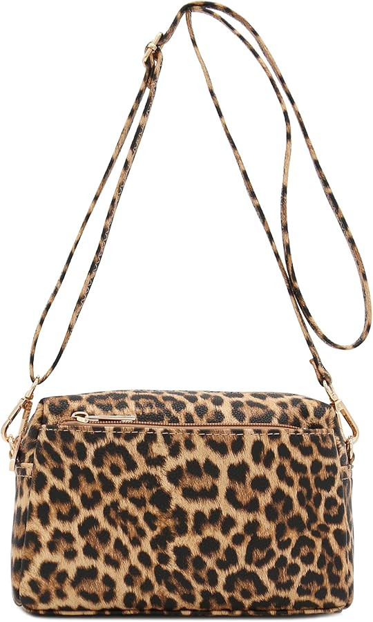 FashionPuzzle Triple Zip Small Crossbody Bag | Amazon (US)