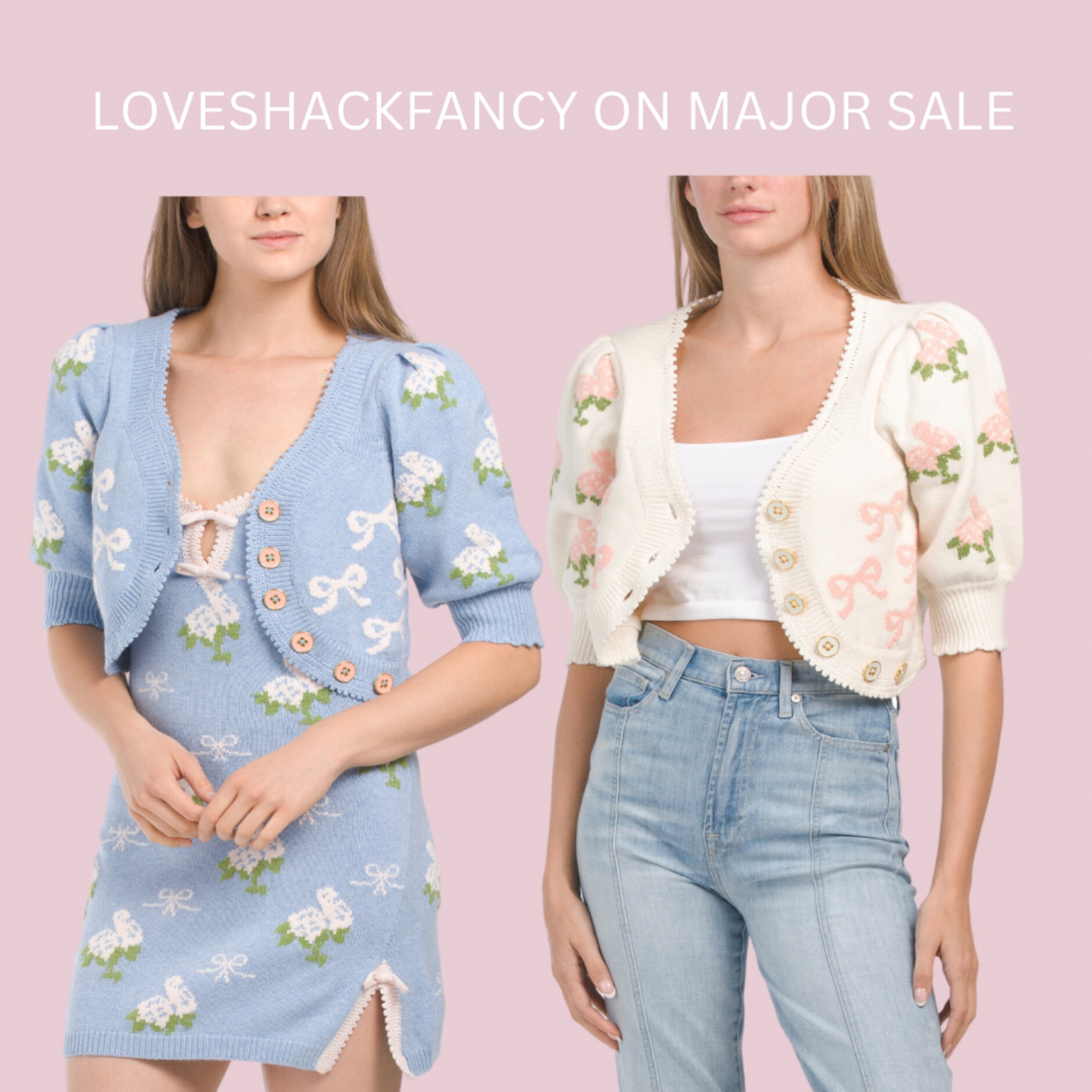 LoveShackFancy cardigans on sale 