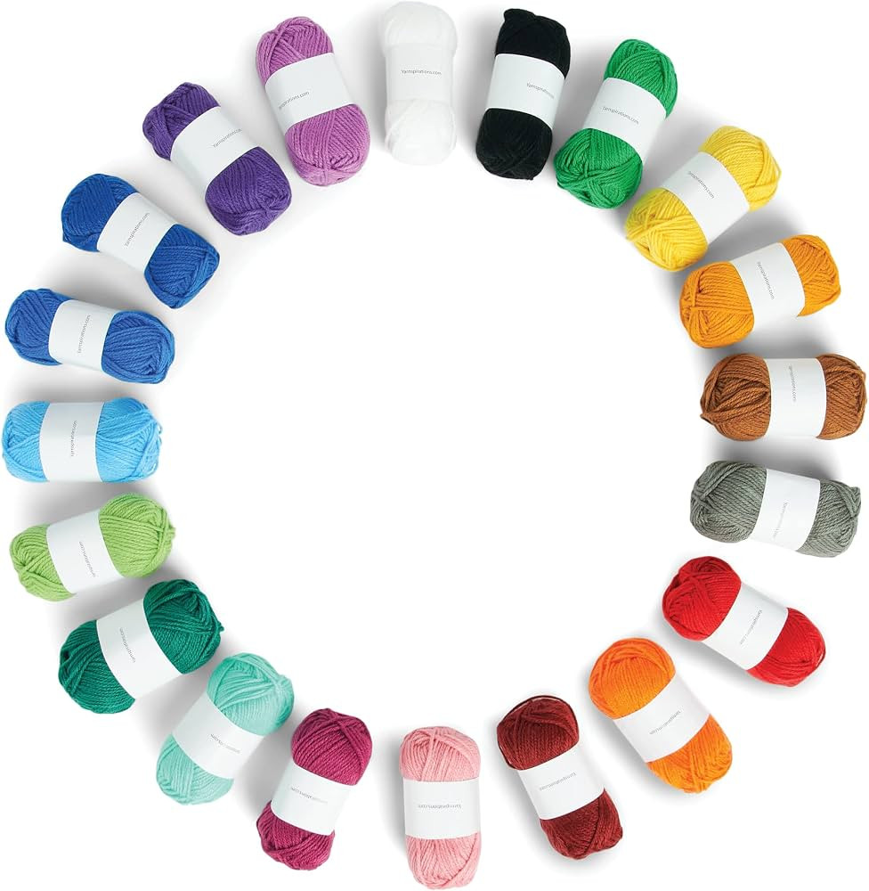 Caron Little Crafties Acrylic Mini Yarn Multipack 20 Count (Pack of 1) – Knitting, Crocheting &... | Amazon (US)