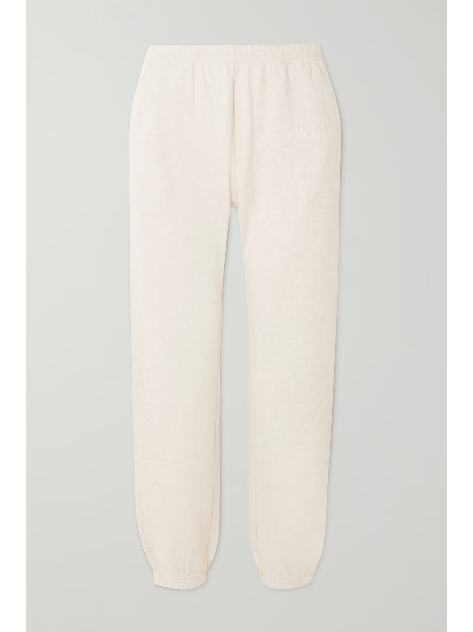 Off-white Embroidered organic cotton-blend jersey track pants | WSLY | NET-A-PORTER | NET-A-PORTER (UK & EU)