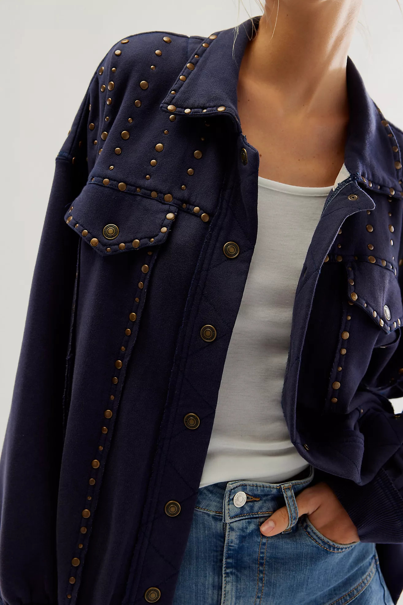 We The Free Keepin' On Trucker Shirt | Free People (Global - UK&FR Excluded)