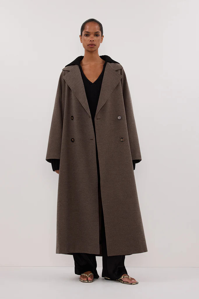 YORK COFFEE WOOL BLEND COAT | DISSH