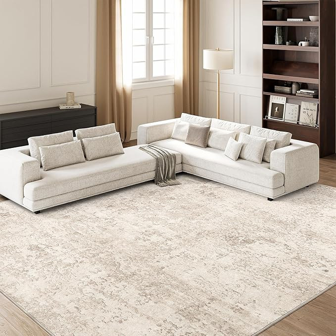 Art&Tuft Washable Rugs 8x10, Anti-Slip Backing Abstract 8x10 Rug, Stain Resistant Rugs for Living... | Amazon (US)