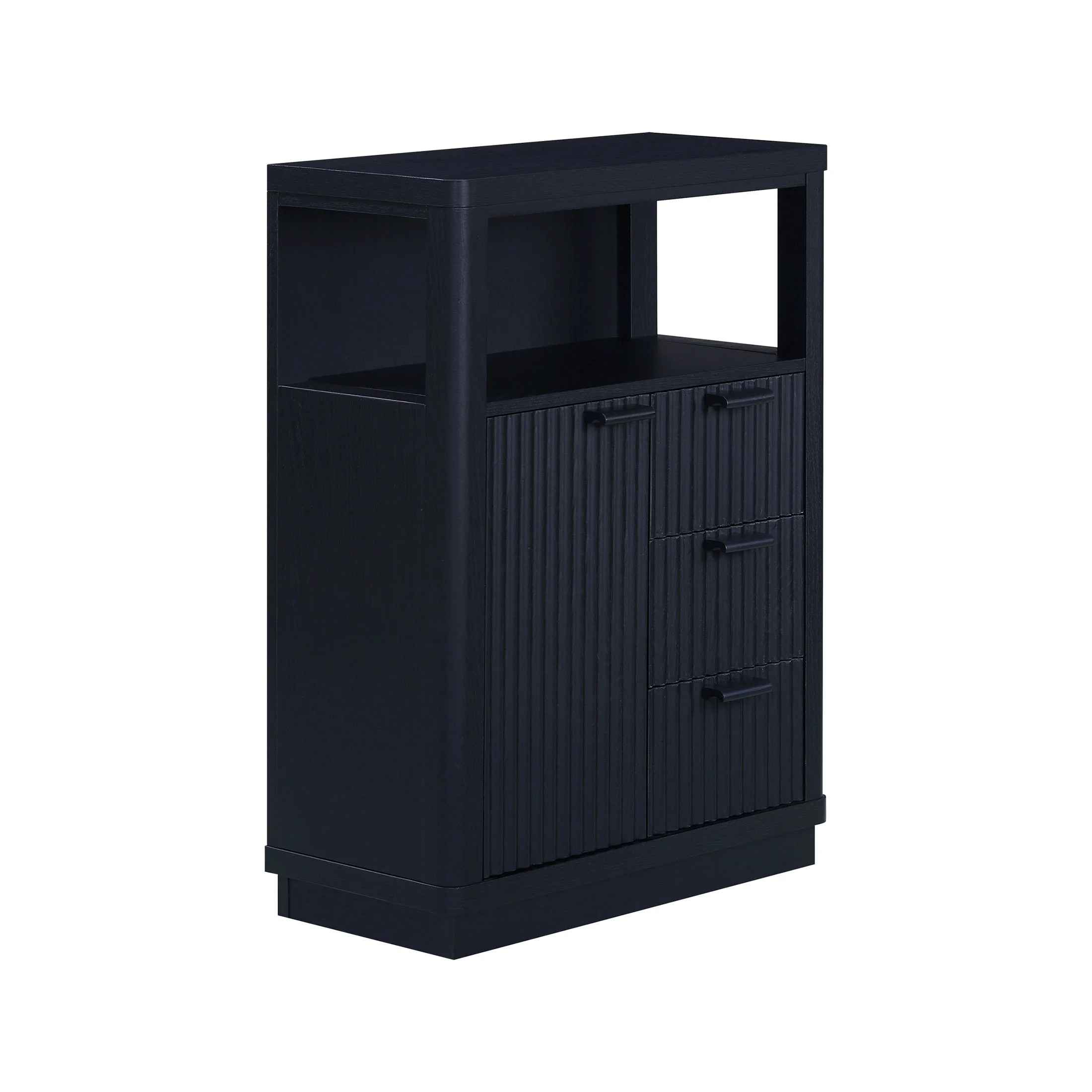 Beautiful Fluted Vanity Storage Cabinet, Warm Honey | Walmart (US)