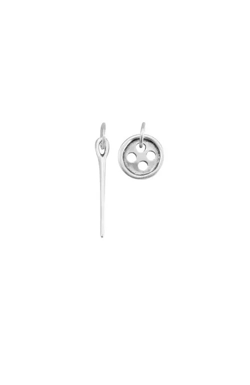 UNODE50 Button & Needle Earrings in Silver at Nordstrom | Nordstrom