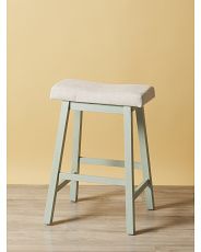 25in Moreno Wood And Upholstered Counter Stool | HomeGoods