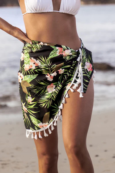 Aguas Blancas Black Mini Tassel Cover Up | Cupshe