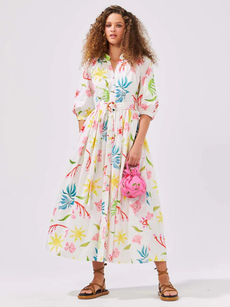 Sun Wink Cotton Volume Shirt Dress Flower | Hayley Menzies