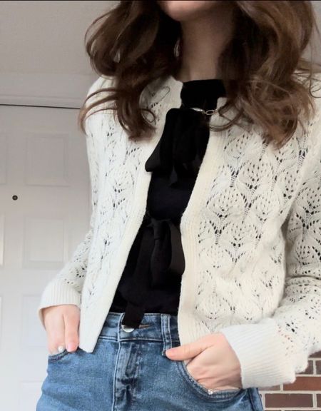 Bow cardigan / bow sweater - similar styles linked! 



#LTKstyletip #LTKworkwear