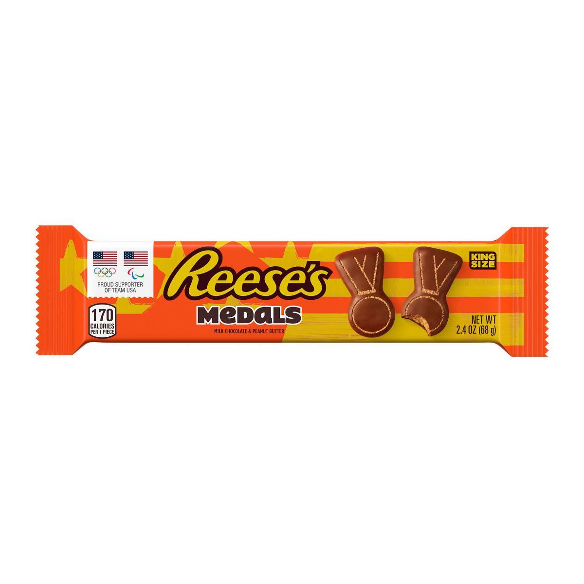 Reese's Milk Chocolate & Peanut Butter Medals Bar King Size - 2.4oz | Target
