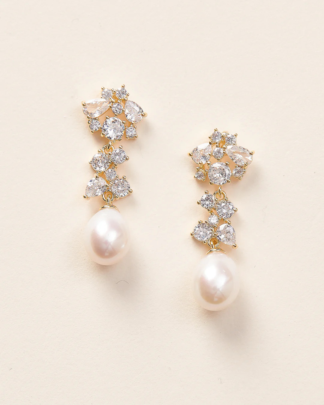 Silvia Pearl & CZ Earrings | Dareth Colburn