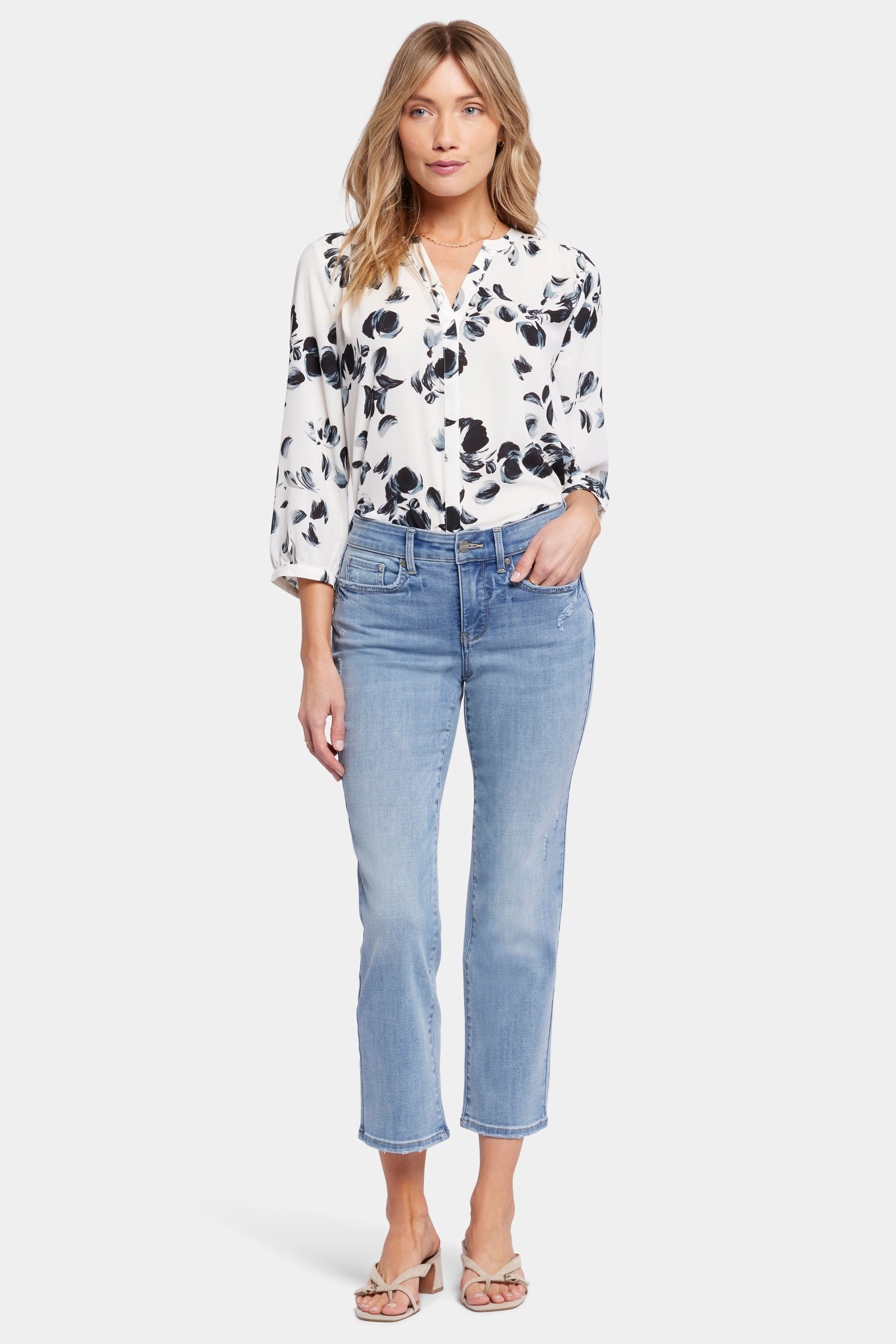 Marilyn Straight Ankle Jeans In Petite - Lakefront | NYDJ