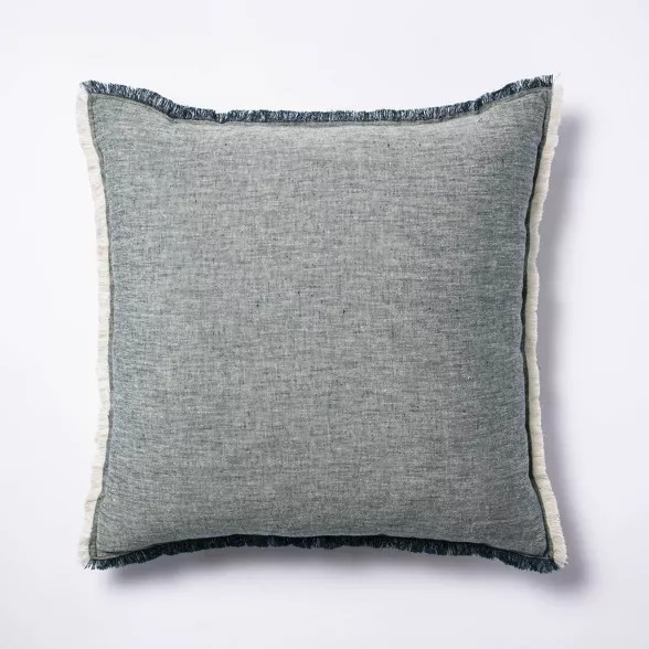 Linen Throw Pillow with Contrast Frayed Edges - Threshold™ designed with Studio McGee | Target