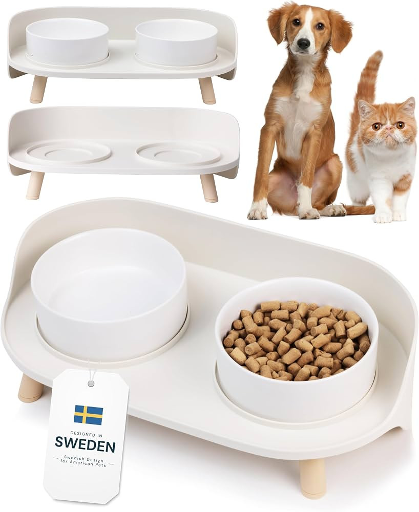 MalsiPree Elevated Dog Bowls - Puppy Adoption Gifts & Cute Puppy Accessories - 45° Tilt Feeding ... | Amazon (US)