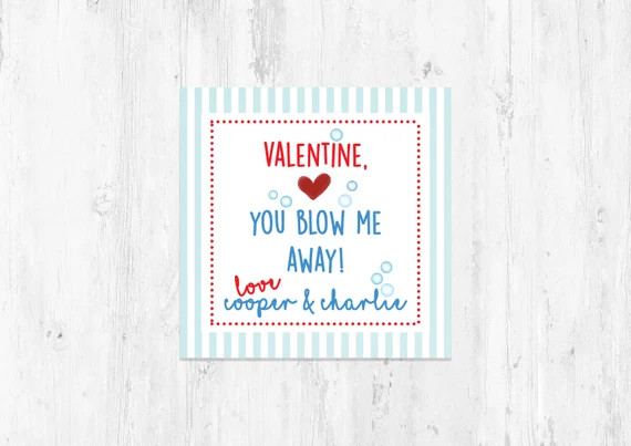 Valentines Tags for Boys | You Blow me Away | Printed Set or Digital File | Etsy (US)