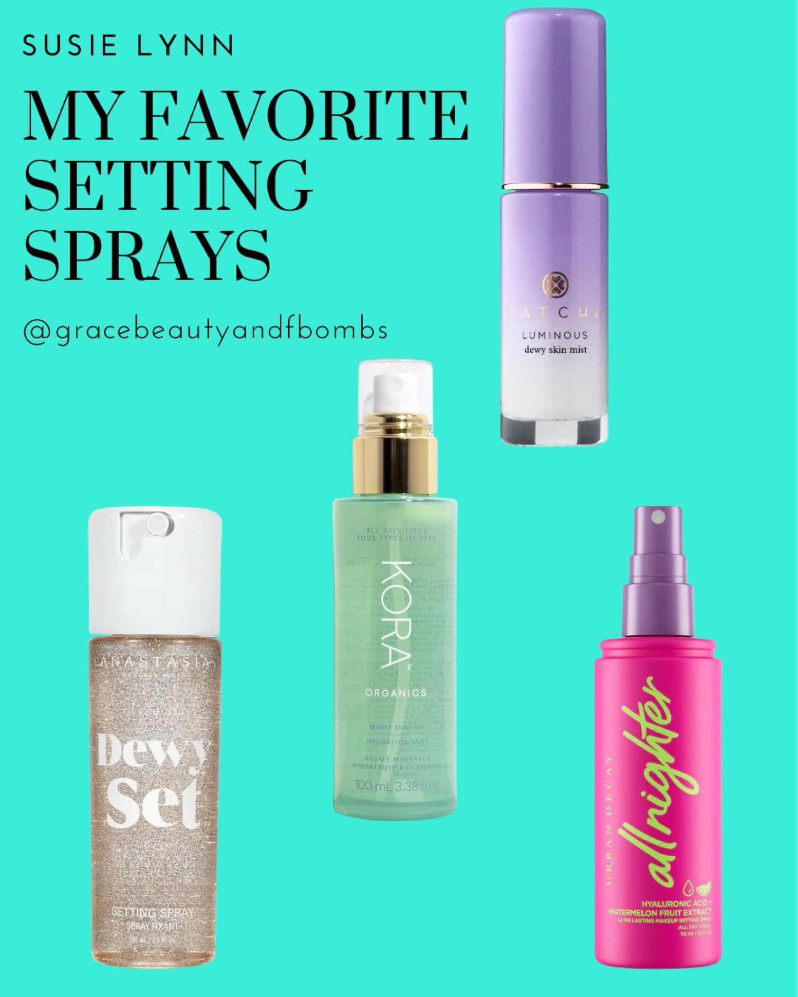 My favorite setting sprays for dewy skin!

#settingsprays #tatcha #koraorganics #urbandecay #anastasiabwverlyhills #sephora #ulta 

#LTKOver40 #LTKTravel #LTKBeauty