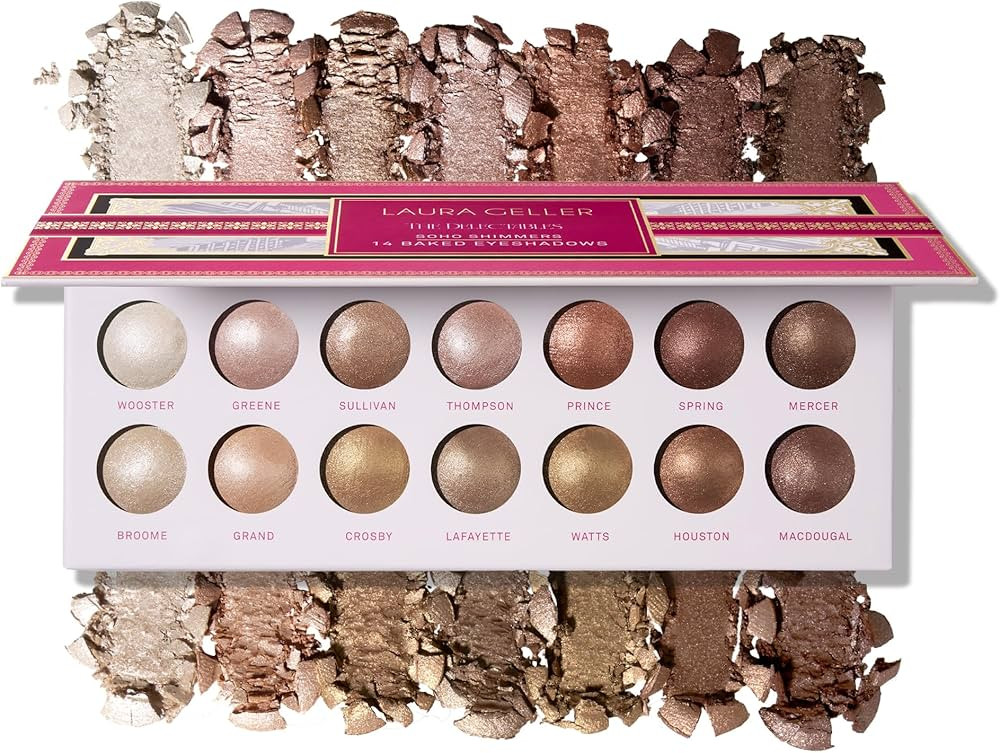 LAURA GELLER NEW YORK The Delectables Soho Shimmers Eyeshadow Palette - Includes 14 Shimmer-Finis... | Amazon (US)