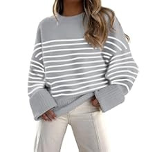 ANRABESS Women's Crewneck Long Sleeve Oversized Fuzzy Knit Chunky Warm Pullover Sweater Top | Amazon (US)