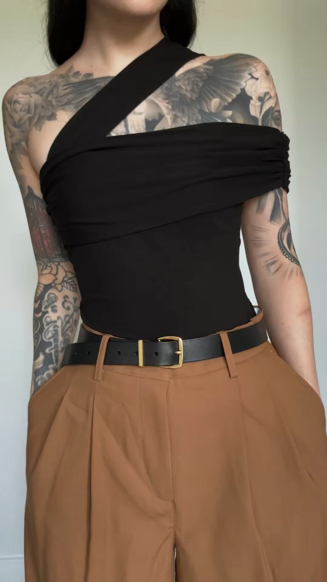 Wearing a size xs in this Marcella top! I size down in their pieces always. The super wide Harlow pants from Madewell also run large. I’m wearing a size 2 and they’re still too big! The belt is from Madewell also. The shoes from Dolce Vita run true to size! I’m wearing a 6.5 and theyre so comfortable !

#LTKFindsUnder100 #LTKSaleAlert #LTKFindsUnder50