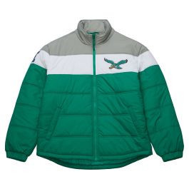 In The Clutch Puffer Jacket Vintage Logo Philadelphia Eagles | Mitchell & Ness