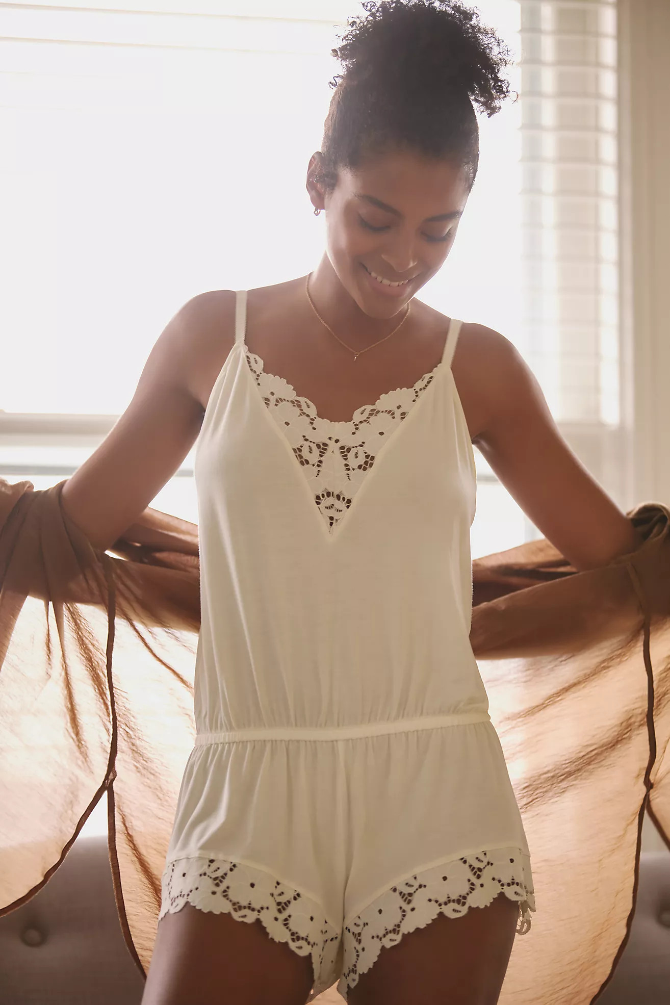 Eberjey Naya Cami Romper | Anthropologie (US)