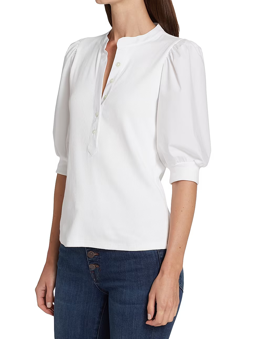 Coralee Puff-Sleeve Top | Saks Fifth Avenue