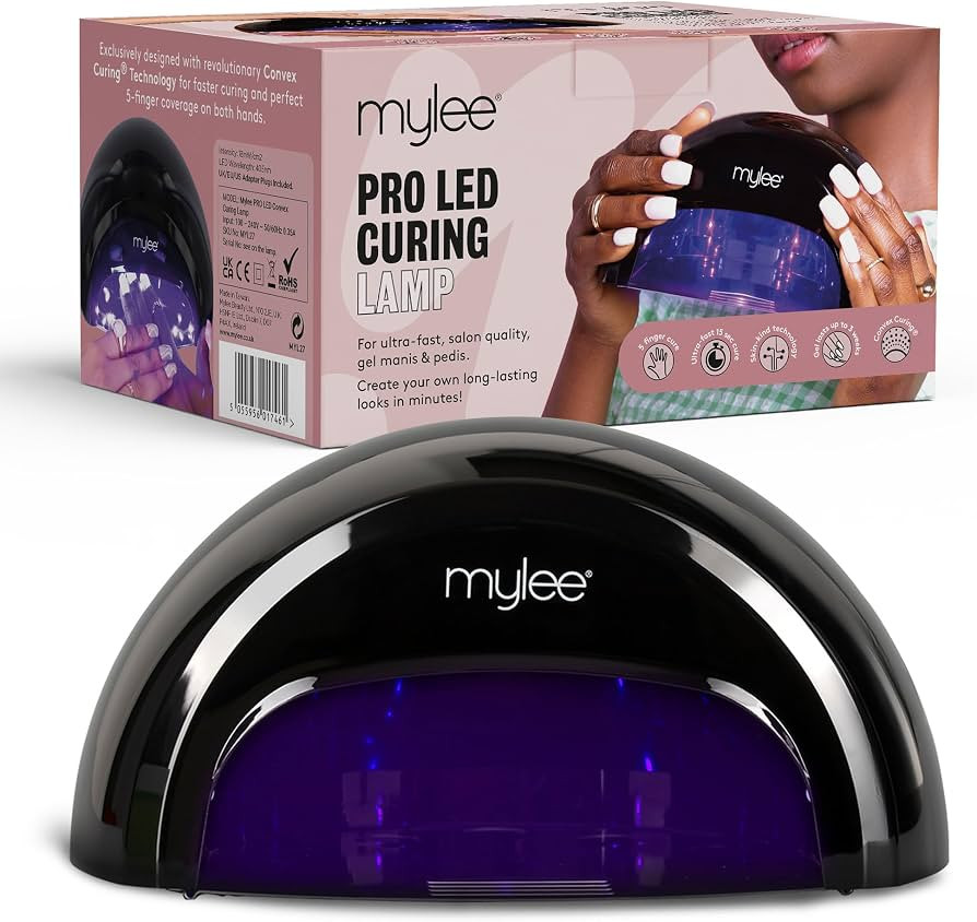 Mylee PRO Salon Series LED Gel Nail Polish Drying Lamp, 5-Finger 15-Second Convex Curing Technolo... | Amazon (UK)