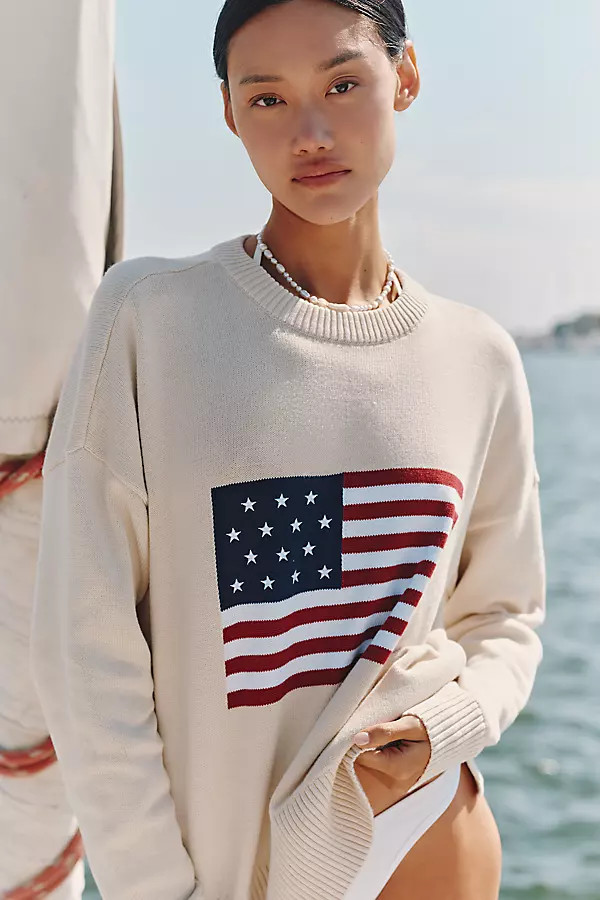 Beach Riot x Anthropologie Callie Americana Sweater | Anthropologie (US)