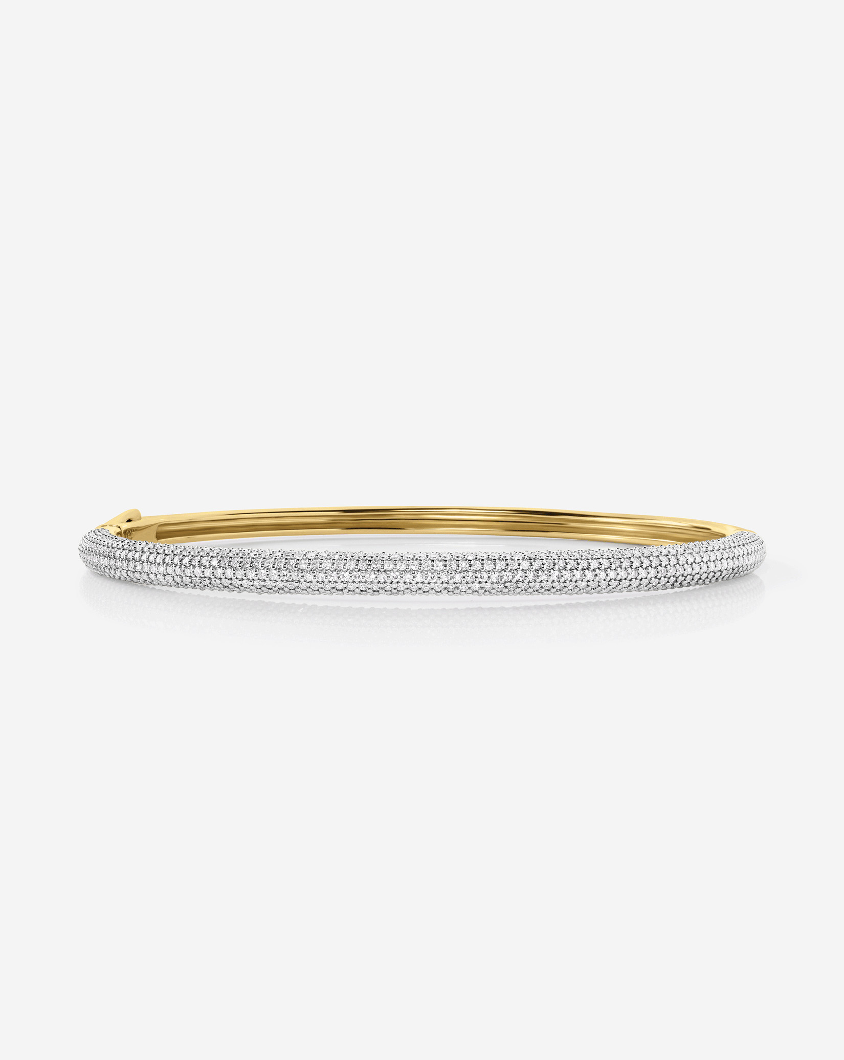 Pavé Diamond Stackable Gold Cloud Bangle | Ring Concierge