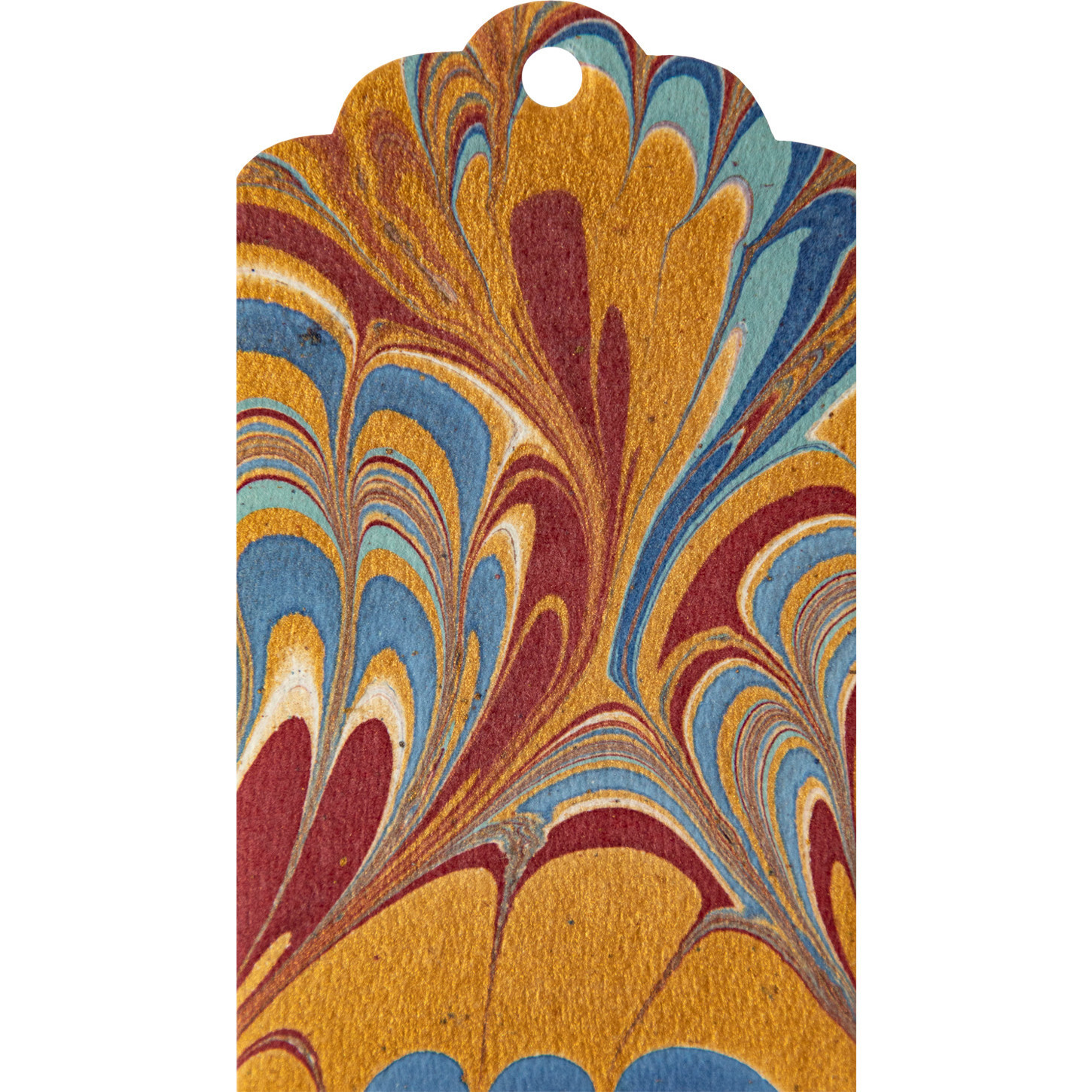 Red & Blue Peacock Marbled Tags, Set of 12 | Maisonette