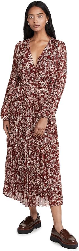 En Saison Women's Paisley Print Pleated Dress | Amazon (US)